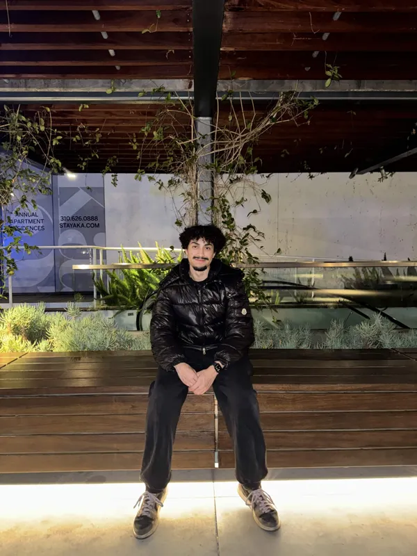 A smile beneath the pergola